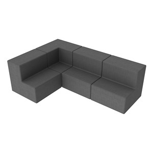 Shapes Series II Vinyl Block Seating Set - L Shape - Gray Crosshatch