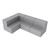 Shapes Series II Vinyl Block Seating Set - L Shape - Light Gray Smooth Grain