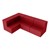 Shapes Series II Vinyl Block Seating Set - L Shape - Red Smooth Grain