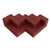 Shapes Series II Vinyl Block Soft Seating Set - Chevron