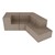 Shapes Series II Vinyl Block Seating Set - J Shape - Brown Crosshatch