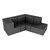 Shapes Series II Vinyl Block Seating Set - J Shape - Black Smooth Grain