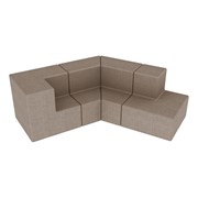 Shapes Series II Vinyl Block Soft Seating Set - Two-Tier J Shape