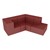 Shapes Series II Vinyl Block Seating Set - J Shape - Burgundy Smooth Grain