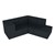 Shapes Series II Vinyl Block Seating Set - J Shape - Navy Crosshatch