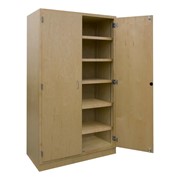 84" H Solid Maple Wood Storage Cabinet
