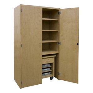 Large Capacity Tall Storage Cabinet w/ Project Cart Storage (Project Cart Sold Separately)