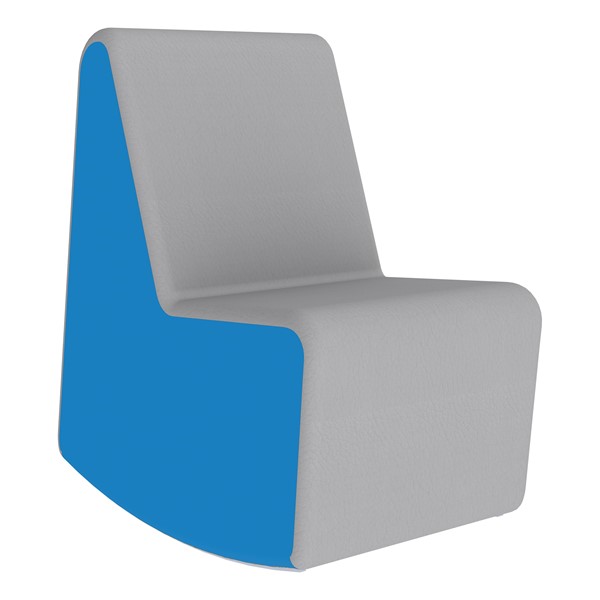Shapes Series II Vinyl Soft Seating Rocker - Light Gray, French Blue