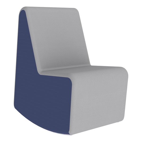Shapes Series II Vinyl Soft Seating Rocker - Light Gray, Navy