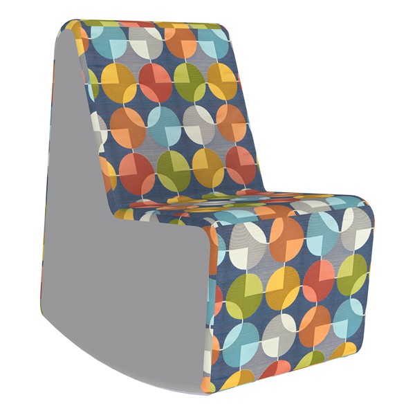 Shapes Series II Designer Soft Seating Rocker - Compass Center, Gray Sides