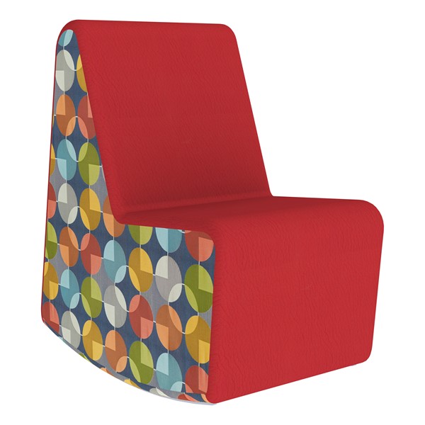 Shapes Series II Designer Soft Seating Rocker - Red Center, Compass Sides