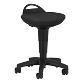 Rolling Height-Adjustable Padded Stool