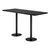 Rectangle Pedestal Bar-Height Café Table w/ Round Base