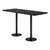 Rectangle Pedestal Bar-Height Café Table w/ Round Base