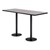 Rectangle Pedestal Bar-Height Café Table w/ Round Base