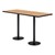 Rectangle Pedestal Bar-Height Café Table w/ Round Base