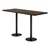 Rectangle Pedestal Bar-Height Café Table w/ Round Base