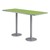 Rectangle Pedestal Bar-Height Café Table w/ Round Base