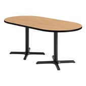 Racetrack Pedestal Café Table