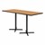 Rectangle Pedestal Bar-Height Café Table w/ X Base