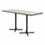 Rectangle Pedestal Bar-Height Café Table w/ X Base
