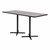Rectangle Pedestal Bar-Height Café Table w/ X Base