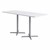 Rectangle Pedestal Bar-Height Café Table w/ X Base