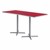 Rectangle Pedestal Bar-Height Café Table w/ X Base