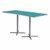 Rectangle Pedestal Bar-Height Café Table w/ X Base