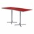 Rectangle Pedestal Bar-Height Café Table w/ X Base