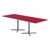 Rectangle Pedestal Café Table w/ X Base