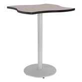 Square Wave Pedestal Bar-Height Café Table 