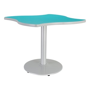 Square Wave Pedestal Café Table (42" W x 42" L x 29" H)