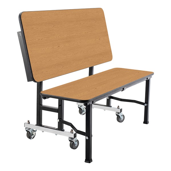Shapes Series Mobile Nesting Bench w/ MDF Core - Banister Oak