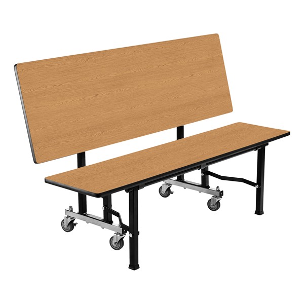 Shapes Series Mobile Nesting Bench w/ Particleboard Core - Banister Oak