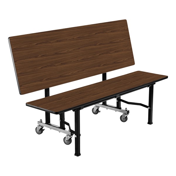 Shapes Series Mobile Nesting Bench w/ Particleboard Core - Montana Walnut