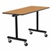 Shapes Series Mobile Flipper Table - Banister Oak