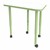 Shapes Accent Series Trapezoid Collaborative Table w/ Whiteboard Top - Green Apple