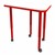 Shapes Accent Series Trapezoid Collaborative Table w/ Whiteboard Top - Red