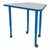 Shapes Accent Series Trapezoid Collaborative Table - North Sea Top w/ Brilliant Blue Legs