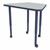 Shapes Accent Series Trapezoid Collaborative Table - North Sea Top w/ Navy Legs