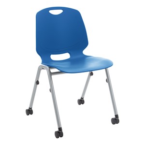 Academic Mobile Stack Chair - Brilliant Blue