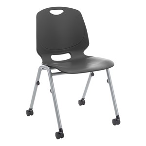 Academic Mobile Stack Chair - Black