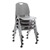 Academic Mobile Stack Chair - Gray - Stacked