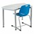 Academic Cantilever Stacking Chair with a desk