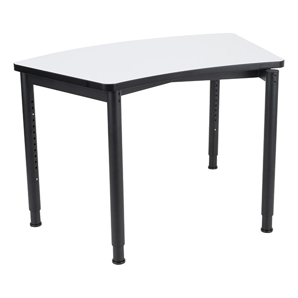 Profile Series Right Curve Whiteboard Mobile Stacking Collaborative Desk