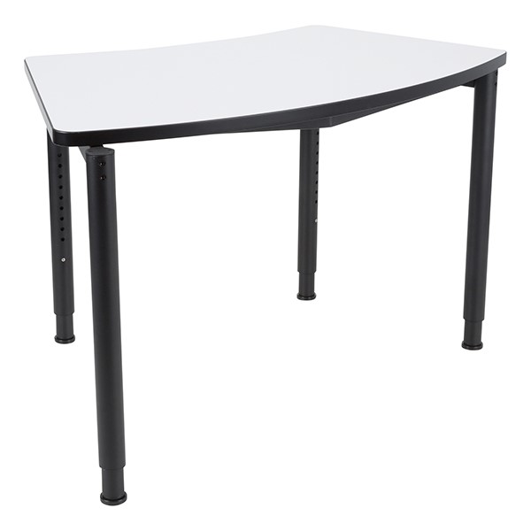 Profile Series Right Curve Mobile Whiteboard Stacking Collaborative Desk