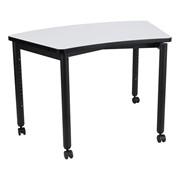 Profile Series Right Curve Whiteboard Stacking Collaborative Desk