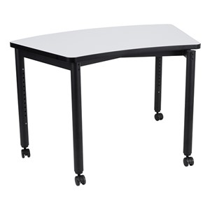 Profile Series Right Curve Mobile Whiteboard Stacking Collaborative Desk