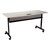 Adjustable-Height Computer Desk w/ Electrical  & USB Option (24" W x 72" L) - Gray front
